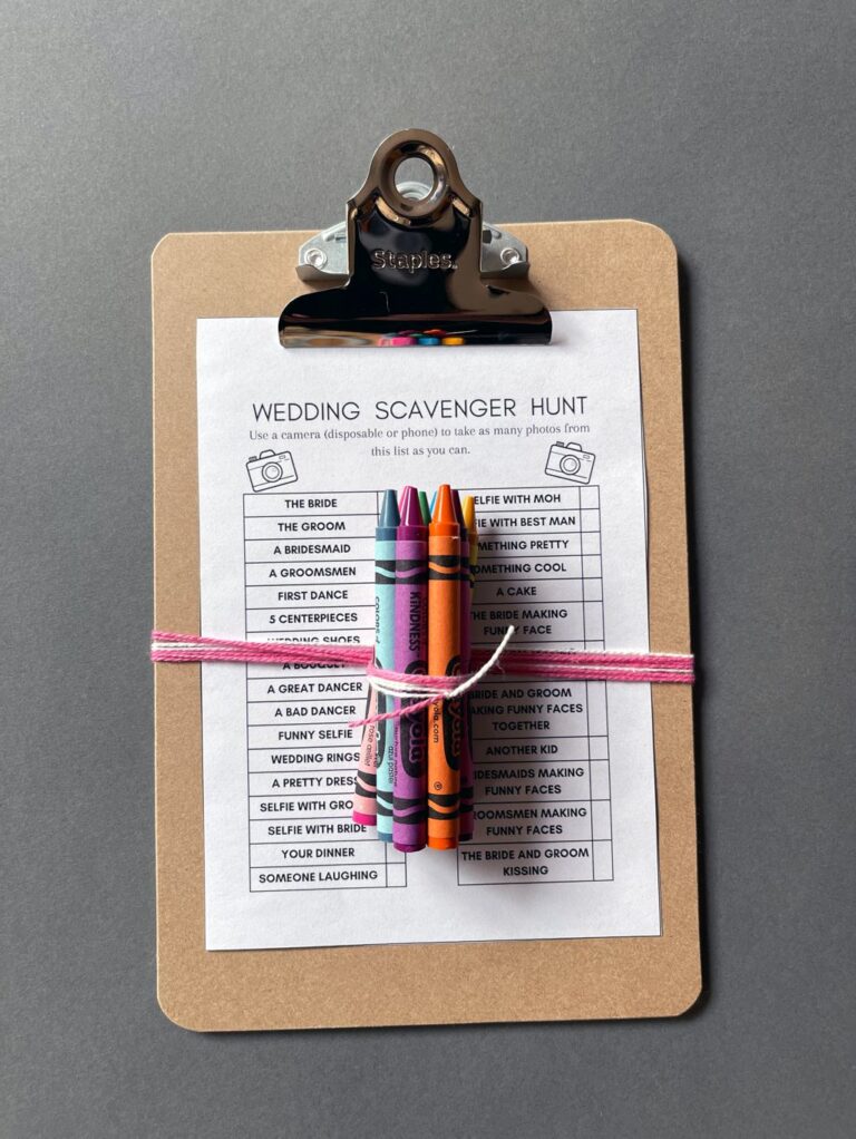 50 Wedding Photo Scavenger Hunt Ideas (Free Printable)