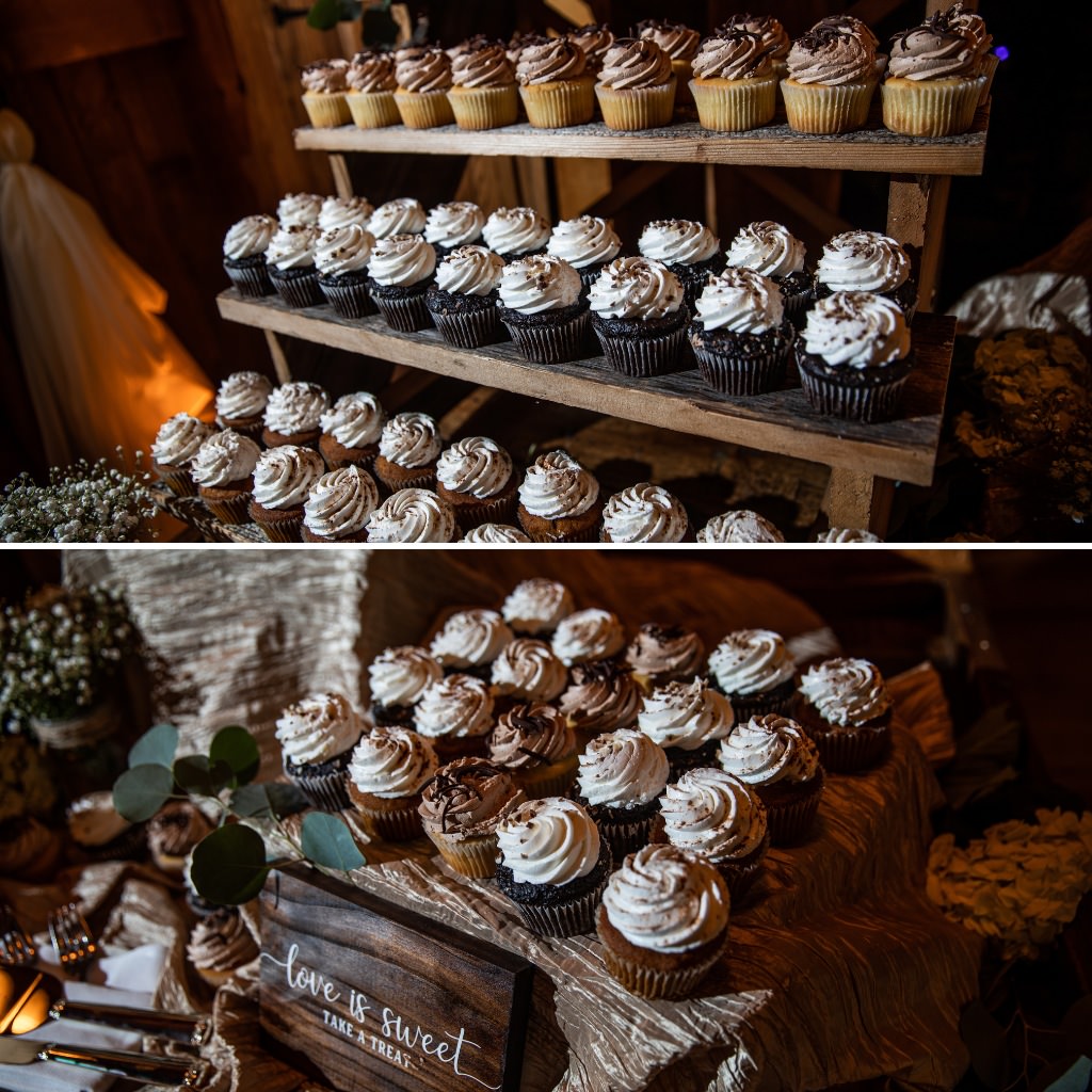 Cupcakes at a wedding reception